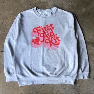 Vintage Y2K First Aid Kit Graphic Crewneck Folk Band Crewneck
